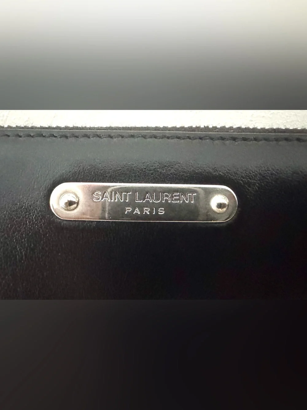SAINT LAURENT Black Leather Zip Around Organizer Travel Wallet YSL EUC - Picture 2 of 8